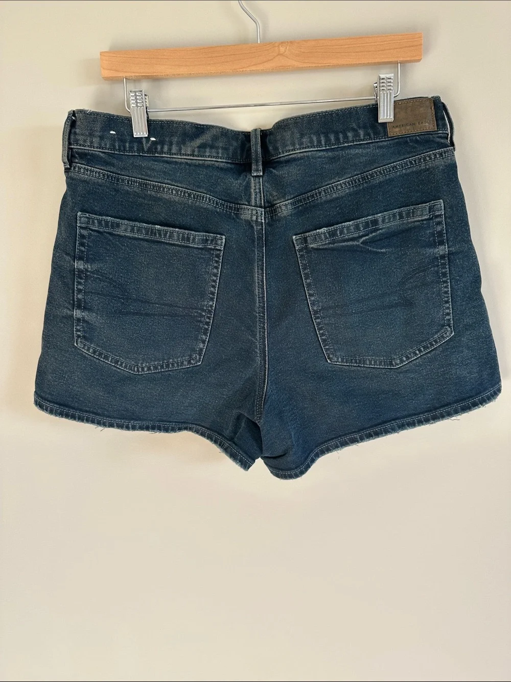 American Eagle Outfitters Indigo Dask Wash Denim Strigid High-Rise Shorts